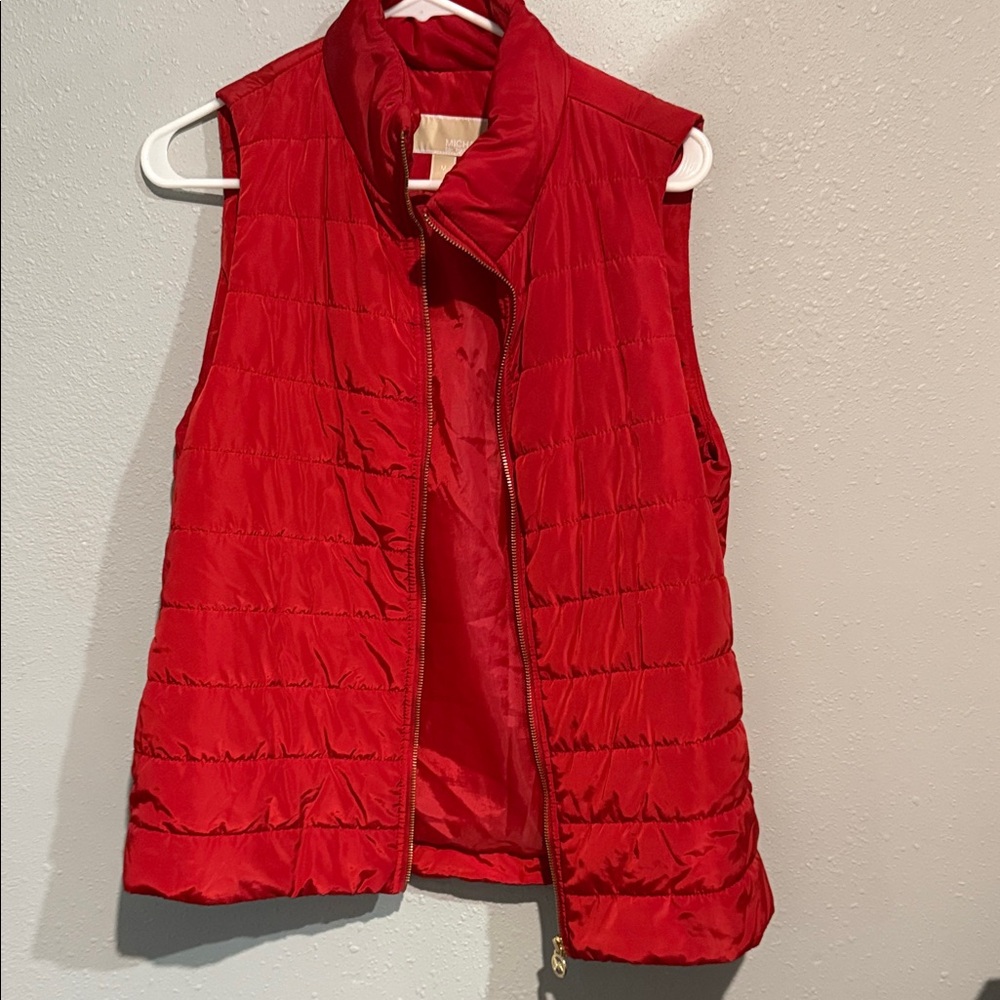 Michael Kors Red Quilted Vest